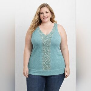 Vintage Necessary Objects Teal Sleeveless Blouse